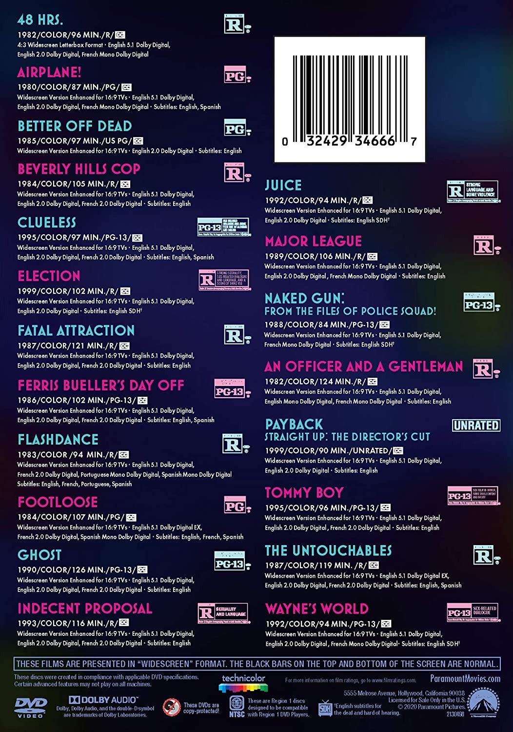 ICONIC MOVIES OF THE 80 & 90 - 20 MOVIE COLLECTION - Imagen 2