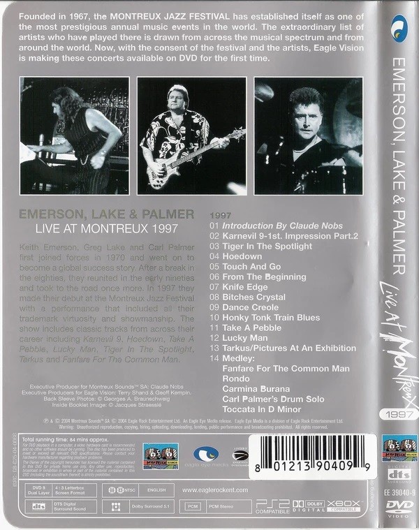 EMERSON LAKE & PALMER - LIVE AT MONTREAUX 1997 - Imagen 2