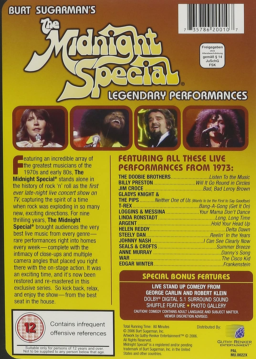 BURT SUGARMANS THE MIDNIGHT SPECIAL 1973 - VARIOS ARTISTAS - Imagen 2