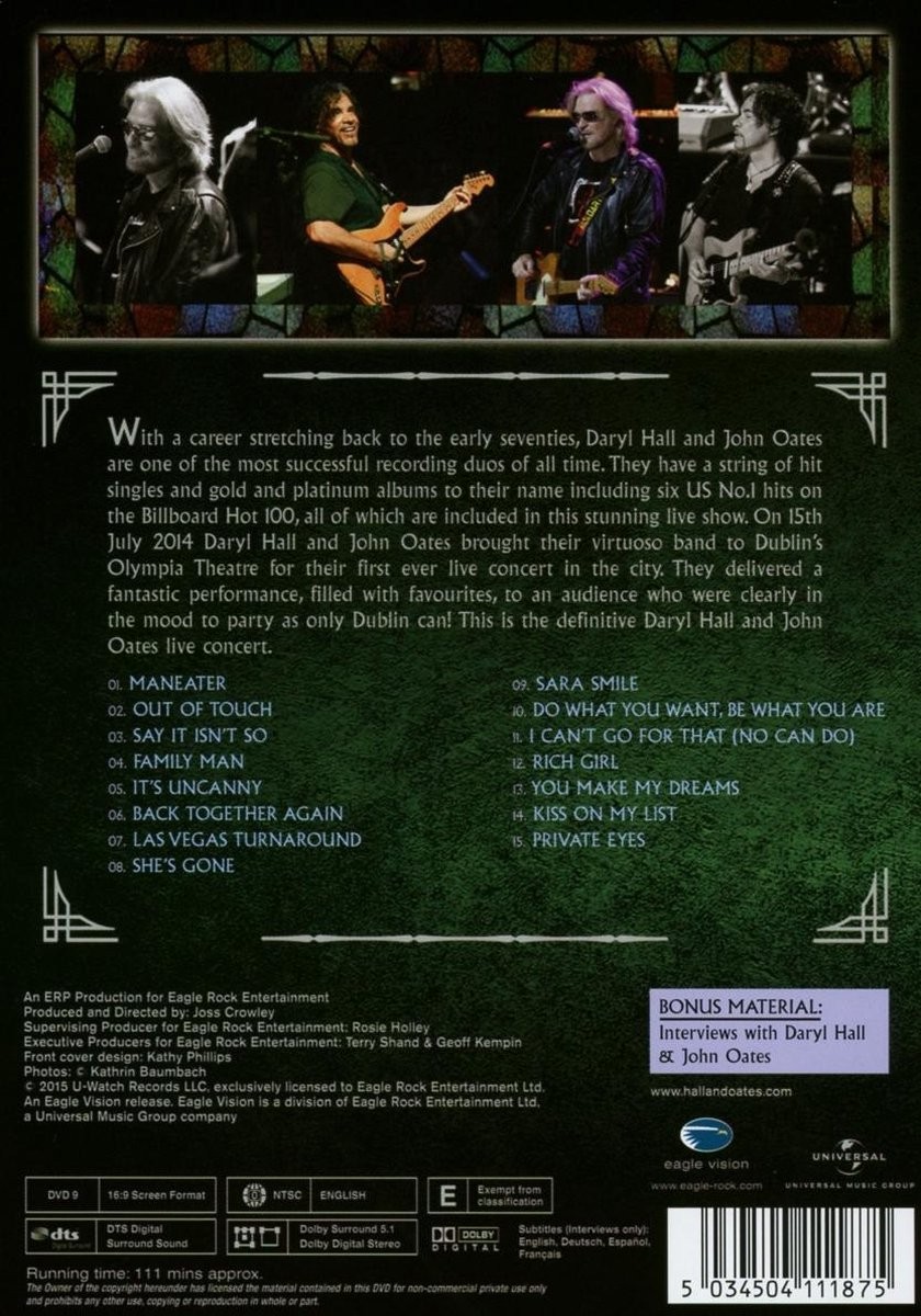 DARYL HALL & JOHN OATES - LIVE IN DUBLIN - Imagen 2