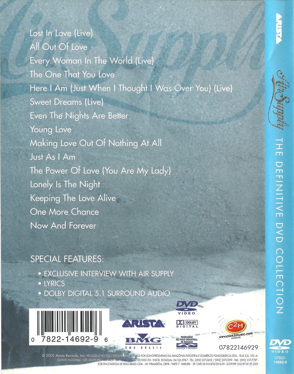AIR SUPPLY - THE DEFINITIVE DVD COLLECTION - Imagen 2