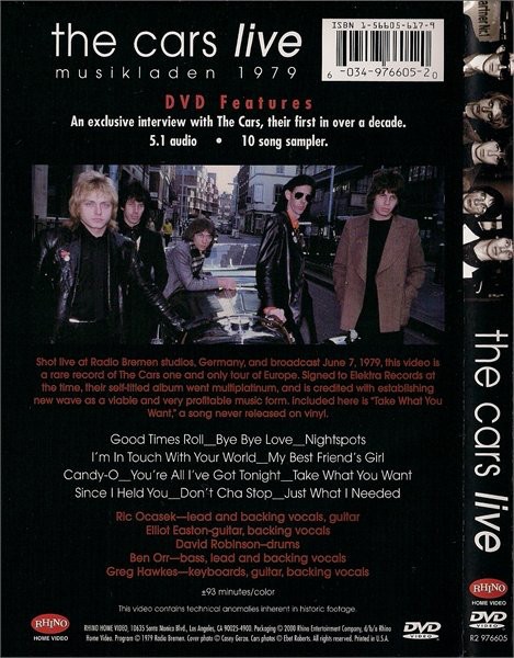 THE CARS - LIVE 1979 MUSIKLADEN - Imagen 2