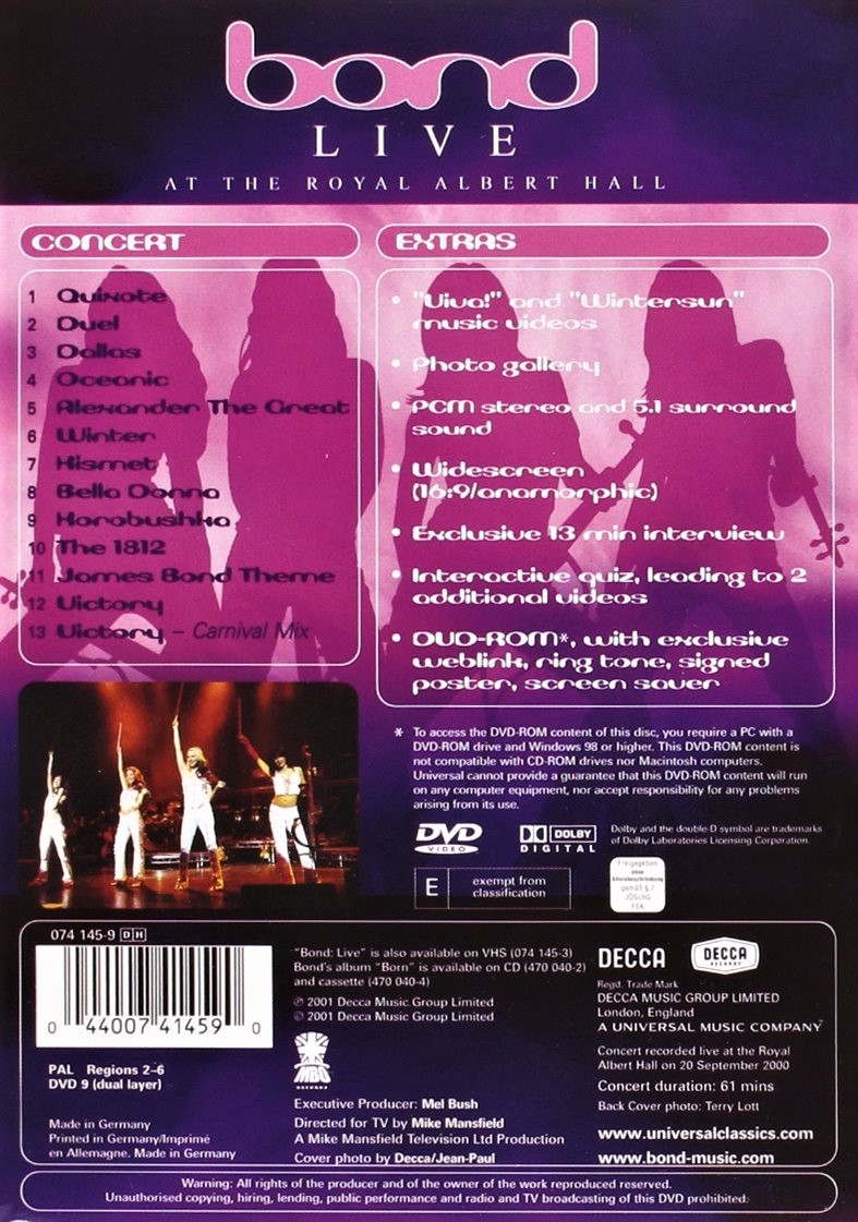 BOND - LIVE AT THE ROYAL ALBERT HALL - Imagen 2