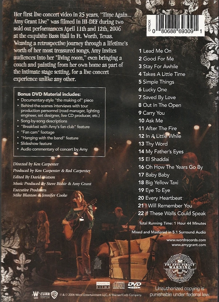 AMY GRANT - TIME AGAIN LIVE - Imagen 2