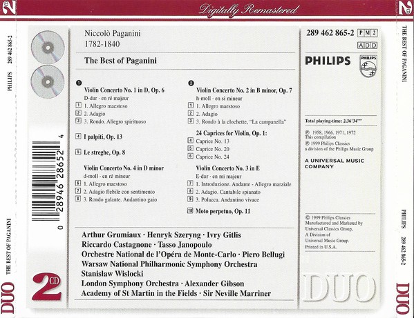 THE BEST OF PAGANINI - VARIOS ARTISTAS - Imagen 2