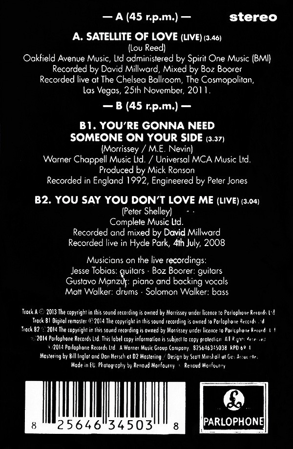 MORRISSEY - SATELLITE OF LOVE - LIVE - Imagen 3