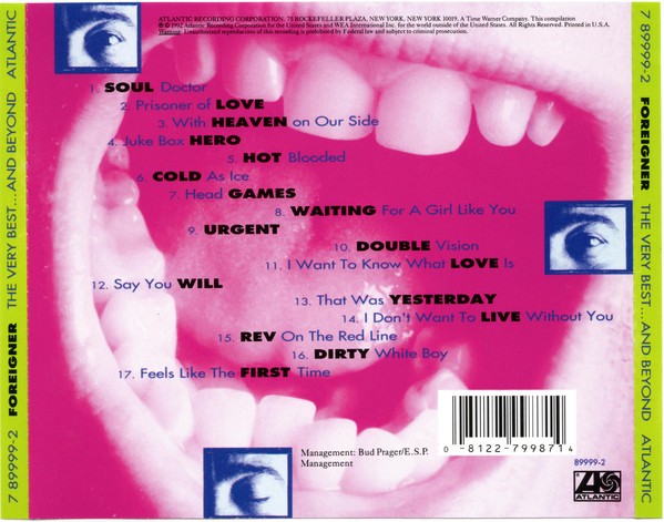 FOREIGNER - THE VERY BEST AND BEYOND - Imagen 2