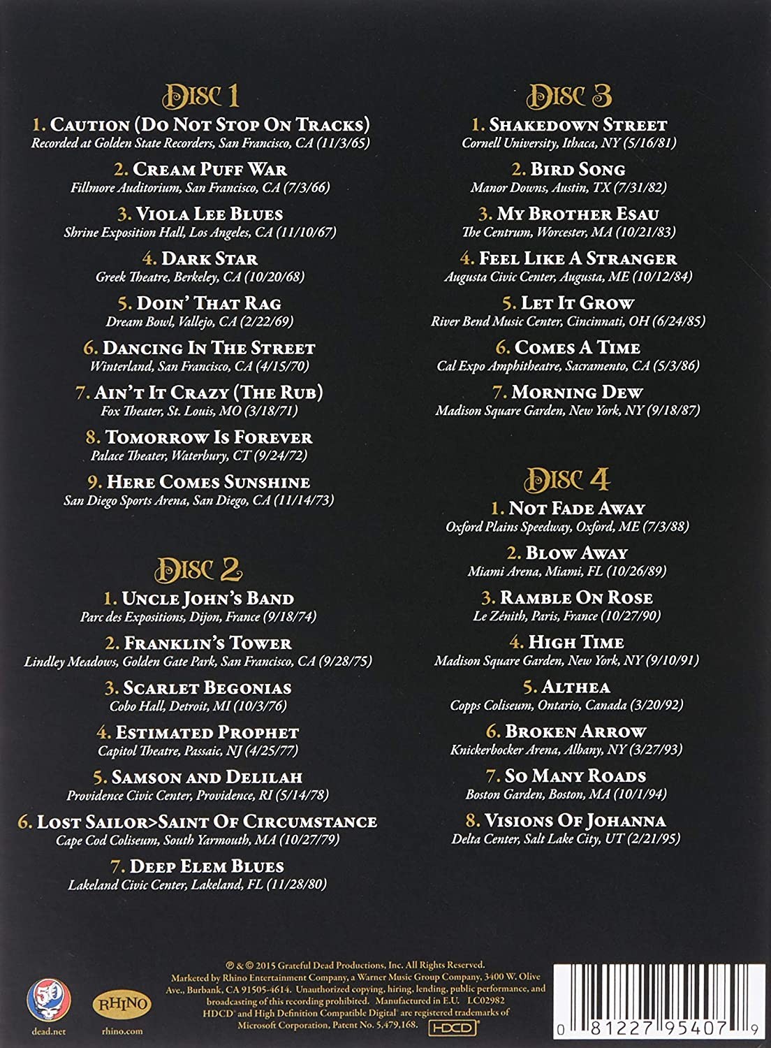 GRATEFUL DEAD - 30 TRIPS AROUND THE SUN THE DEFINITIVE LIVE STORY 1965-1995