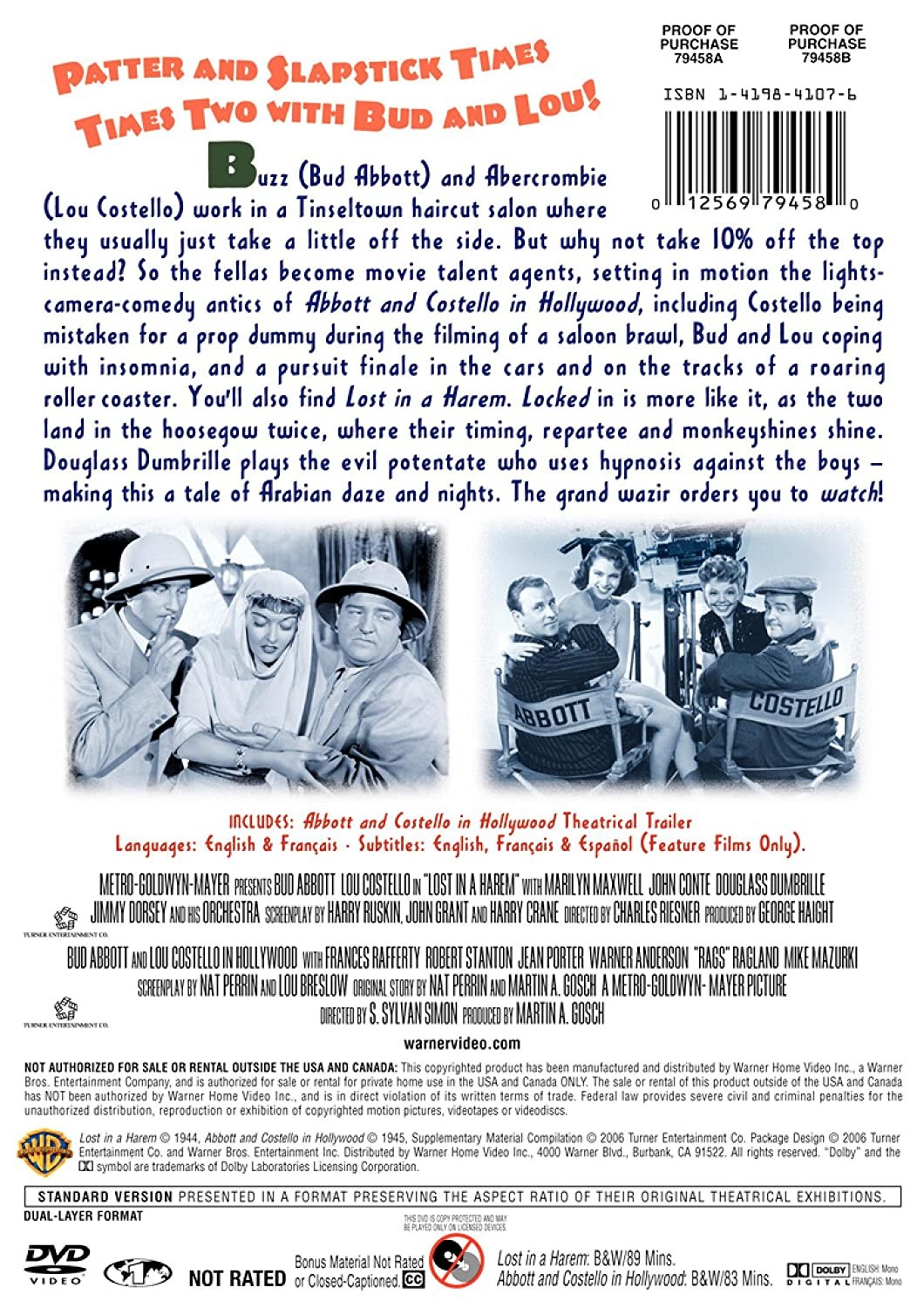 LOST IN A HAREM / ABBOTT & COSTELLO IN HOLLYWOOD - Imagen 2