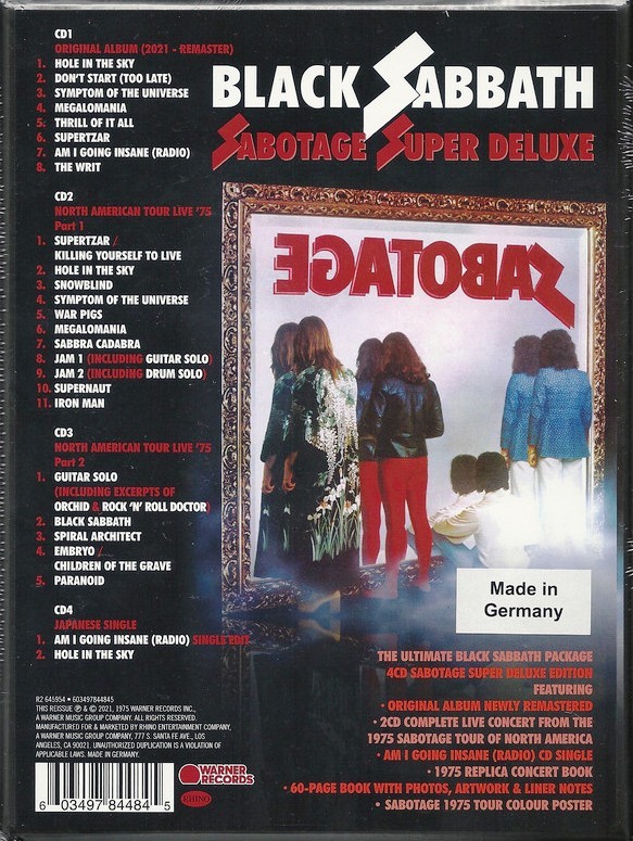 BLACK SABBATH - SABOTAGE - SUPER DELUXE - Imagen 2