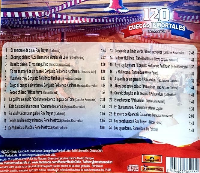 120 CUECAS INMORTALES - CUECA HUASA Y CHILOTA - VOL 3 - Imagen 3