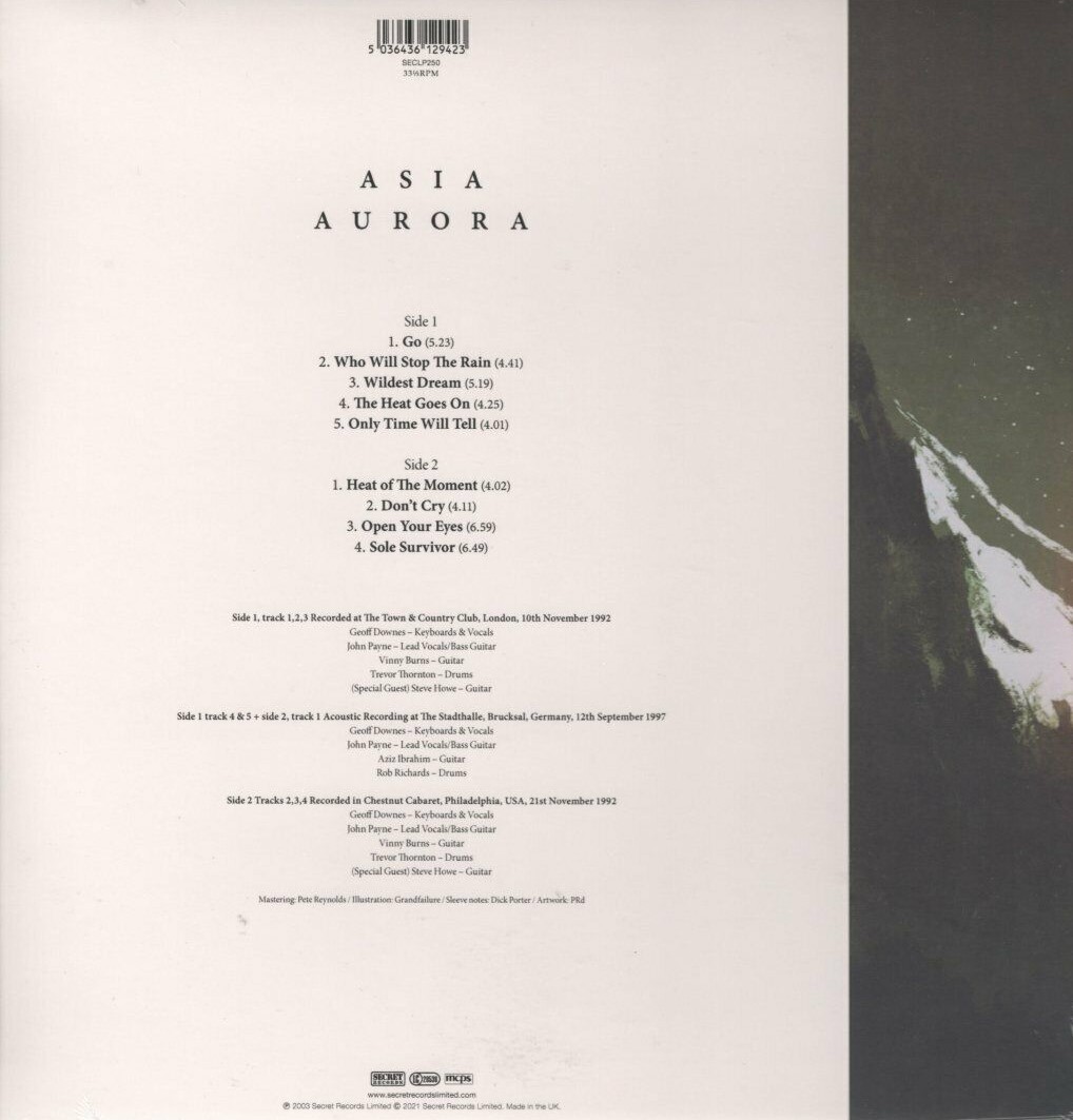 ASIA - AURORA - BEST OF LIVE - Imagen 2