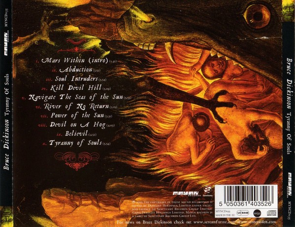 BRUCE DICKINSON - TYRANNY OF SOULS - Imagen 2