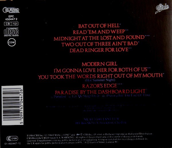 MEAT LOAF - HITS OUT HELL - Imagen 3