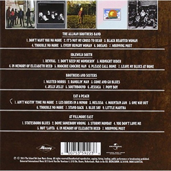 THE ALLMAN BROTHERS BAND - 5 CLASSIC ALBUMS - Imagen 2