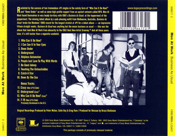 MEN AT WORK - BUSINESS AS USUAL - Imagen 2