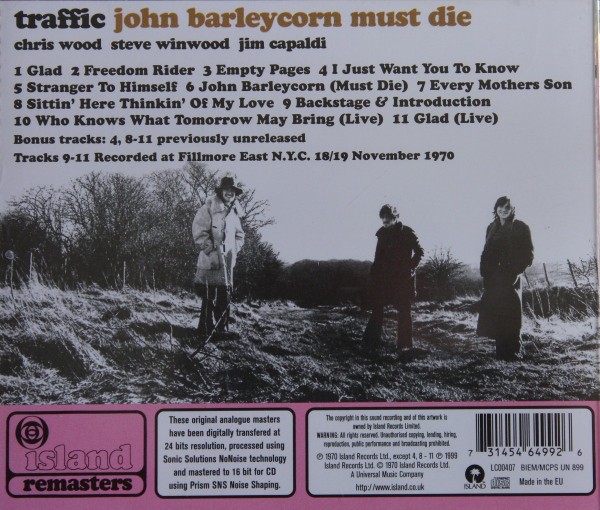 TRAFFIC - JOHN BARLEYCORN MUST DIE - Imagen 2