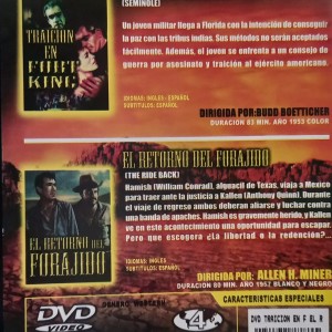 TRAICION EN FORT KING / EL RETORNO DEL FORAJIDO