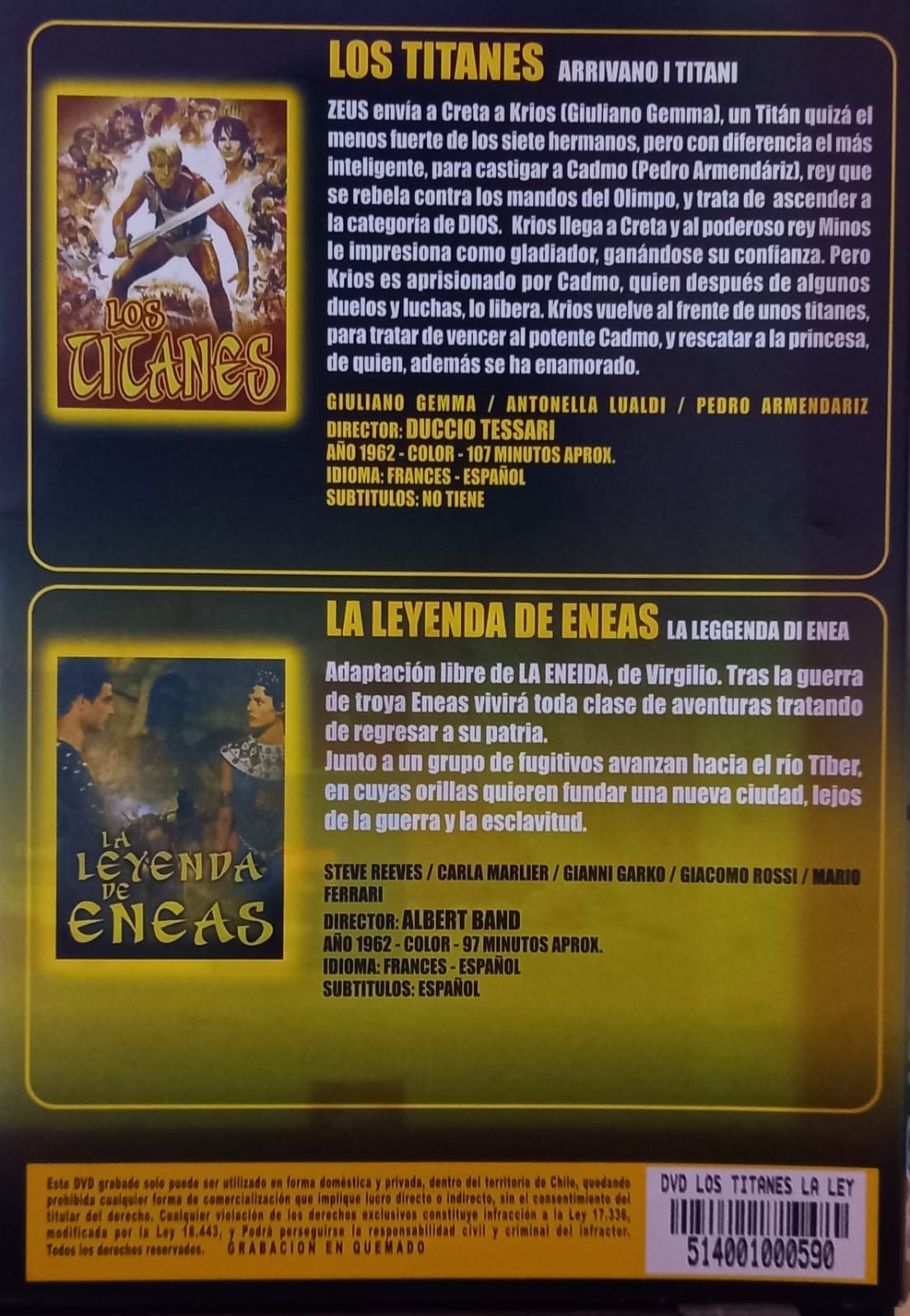 LOS TITANES / LA LEYENDA DE ENEAS - Imagen 2