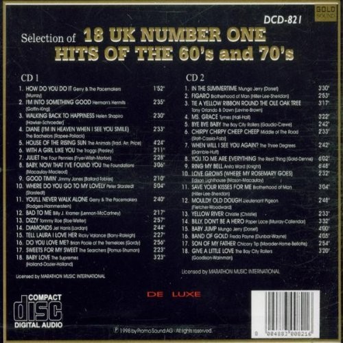 SELECTION OF 18 UK NUMBER ONE - HITS OF THE 60s AND 70s - DE LUXE - Imagen 2
