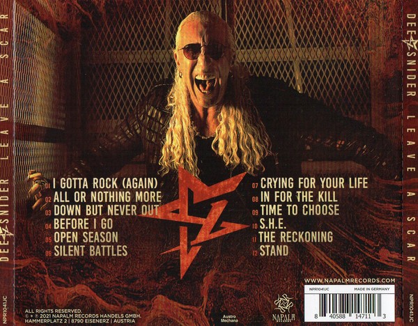 DEE SNIDER - LEAVE A SCAR - Imagen 2