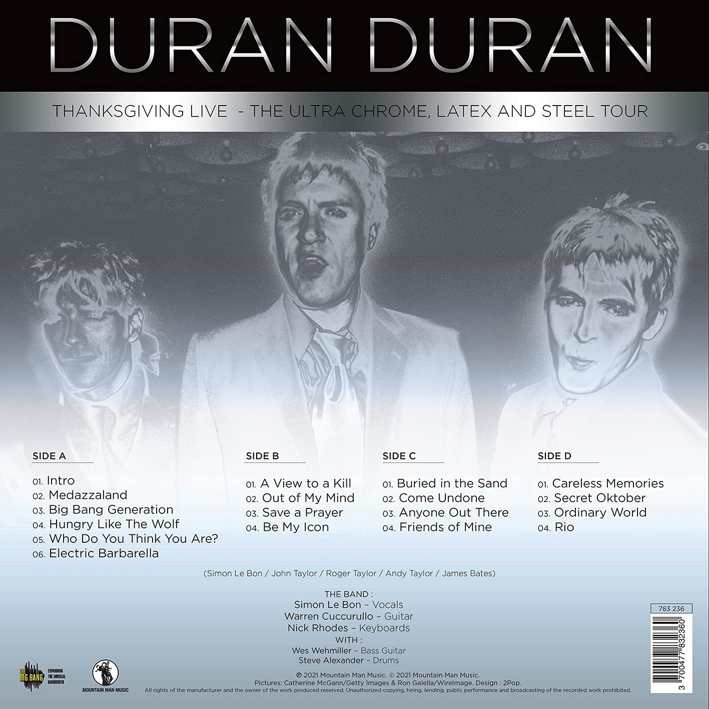DURAN DURAN - THANKSGIVING LIVE - THE ULTRA CHROME LATEX AND STEEL TOUR - Imagen 2