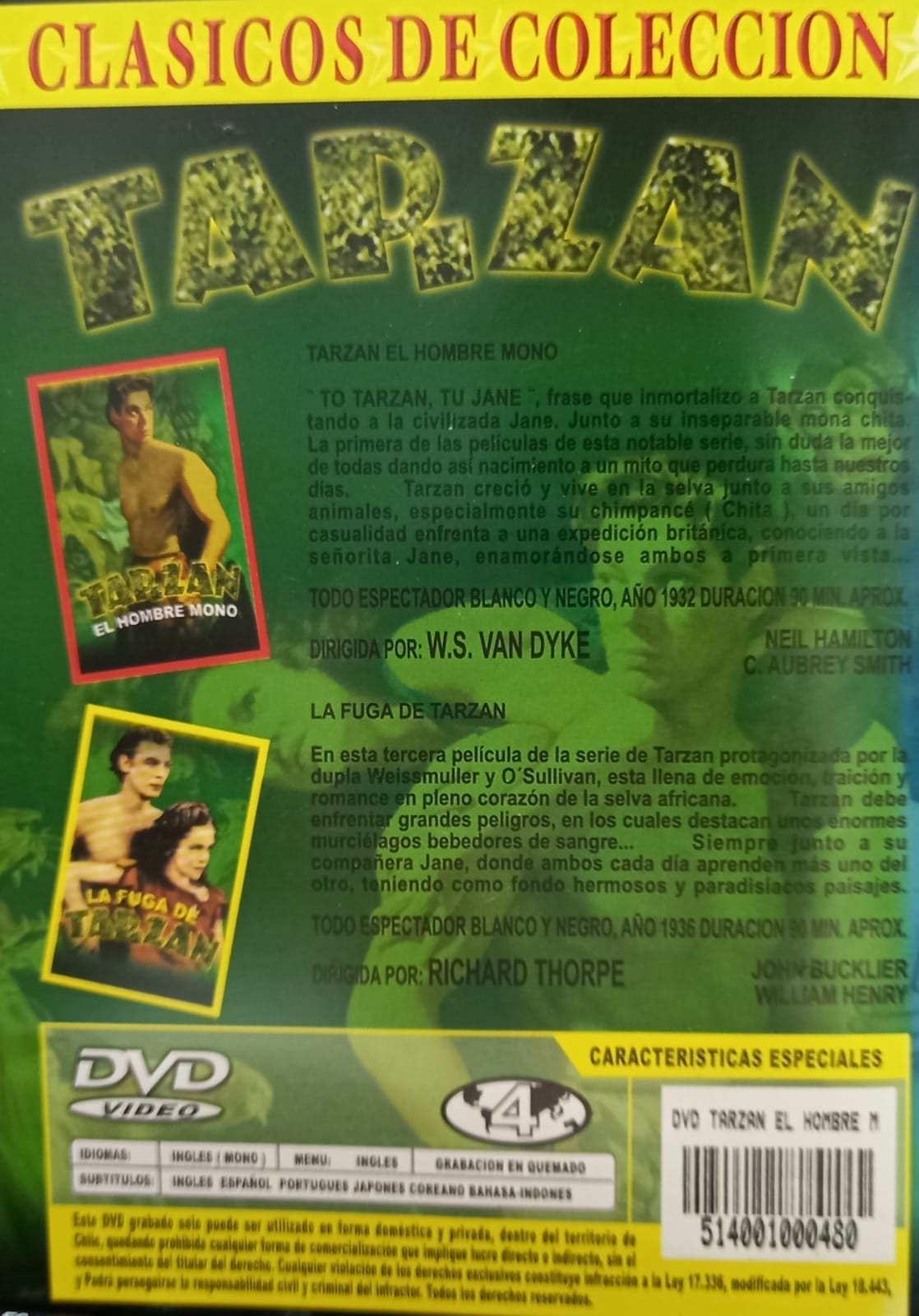 TARZAN EL HOMBRE MONO / LA FUGA DE TARZAN - Imagen 2