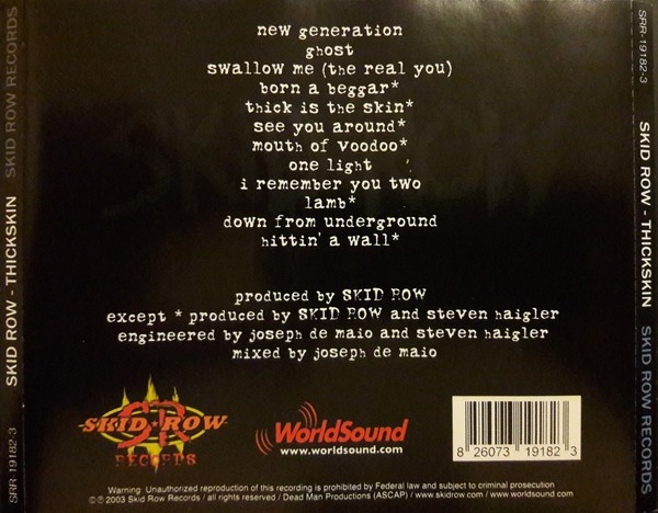 SKID ROW - THICKSKIN - Imagen 2