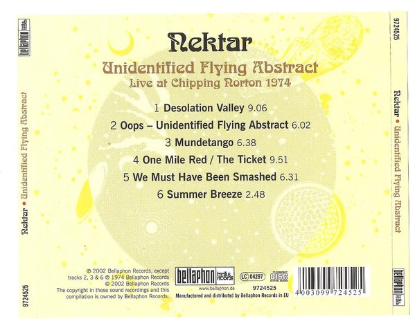 NEKTAR - UNIDENTIFIED FLYING ABSTRACT - Imagen 2