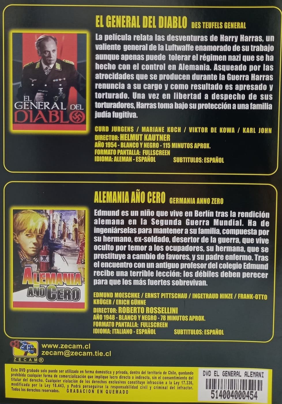 EL GENERAL DEL DIABLO / ALEMANIA AÑO CERO - Imagen 2