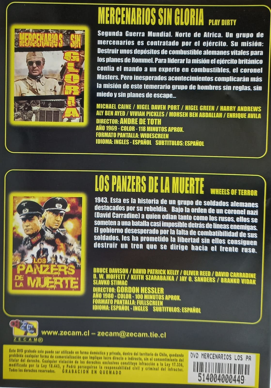 MERCENARIOS SIN GLORIA / LOS PANZERS DE LA MUERTE - Imagen 2