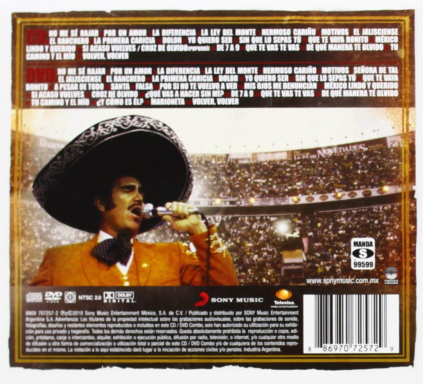 VICENTE FERNANDEZ - MEXICANO EN MEXICO - Imagen 2