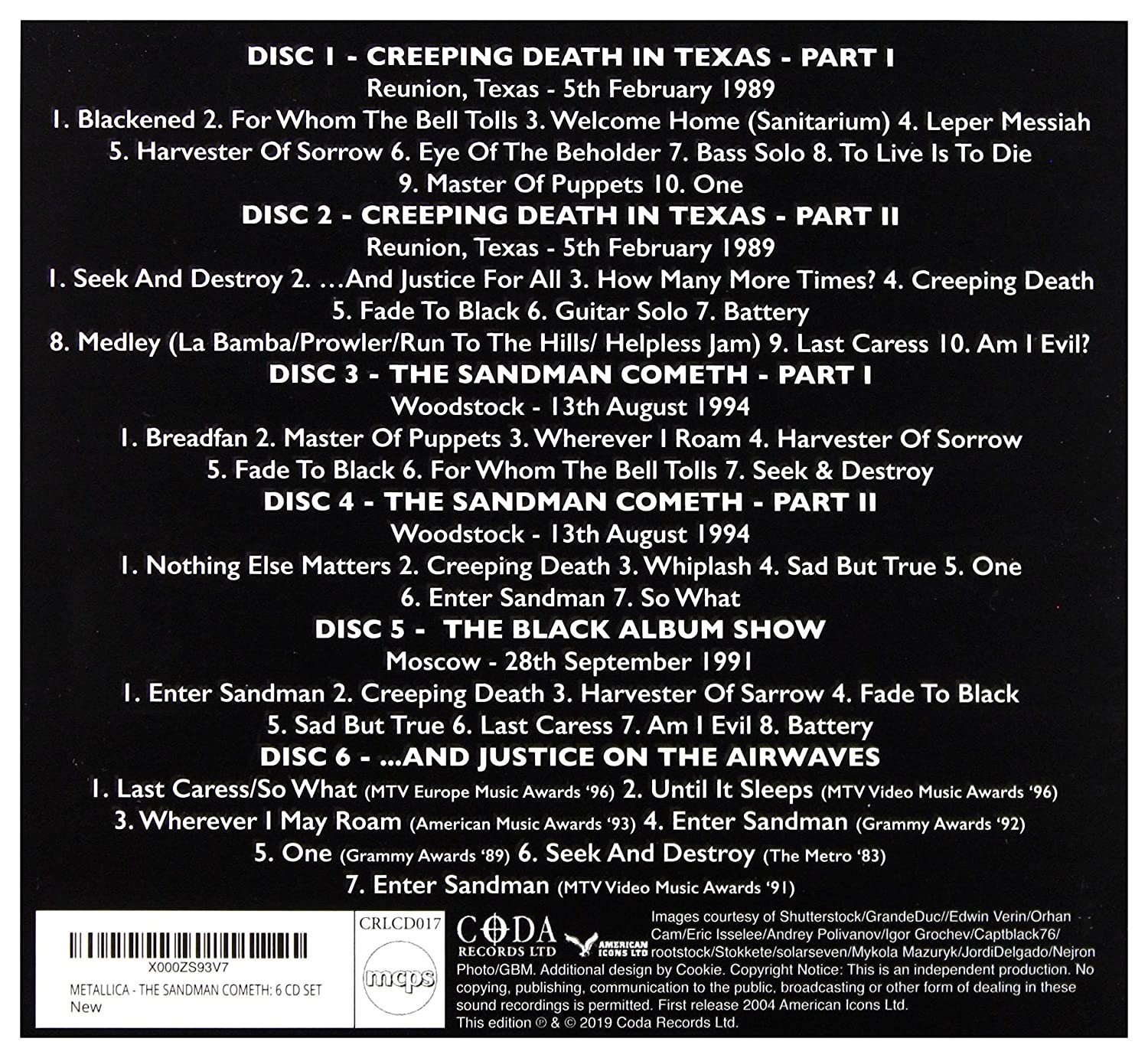 METALLICA - THE SANDMAN COMETH - THE BROADCAST ANTOLOGY 1983-1996 - Imagen 2