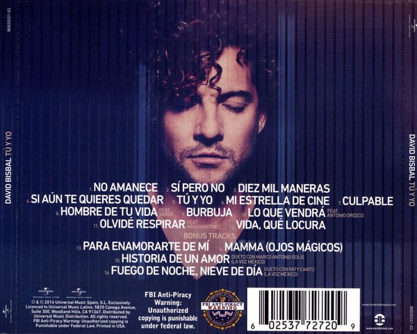 DAVID BISBAL - TU Y YO - DELUXE - Imagen 2