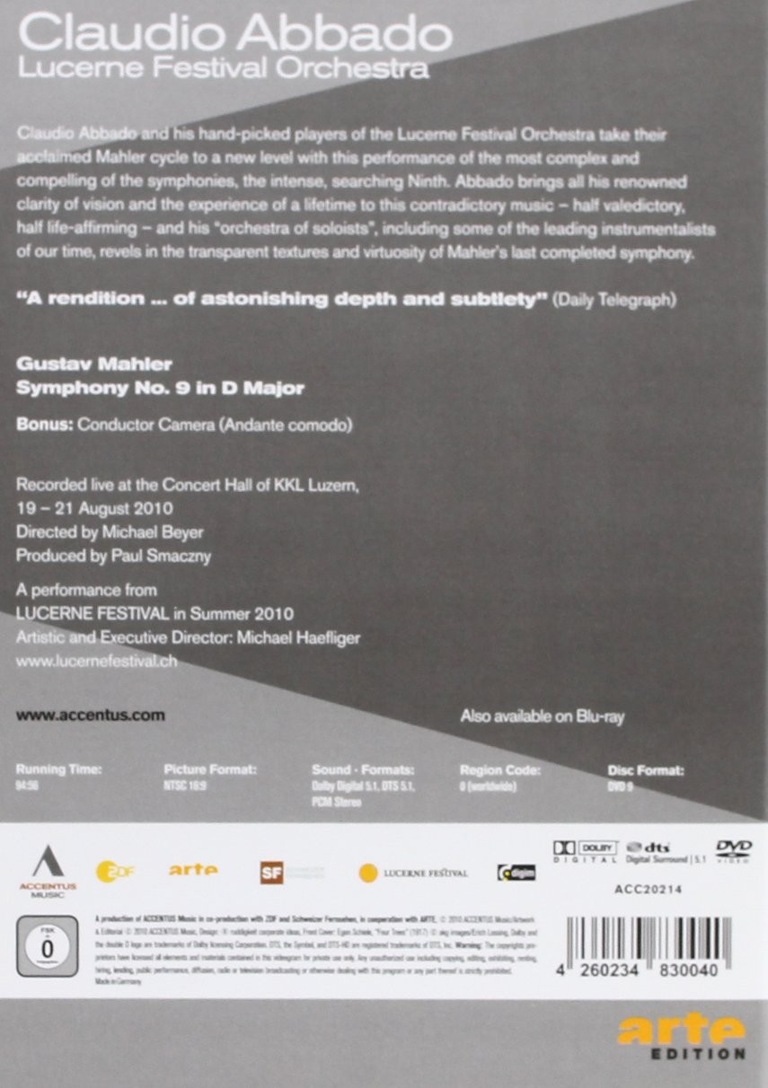 MAHLER SYMPHONY 9 - CLAUDIO ABBADO - Imagen 2