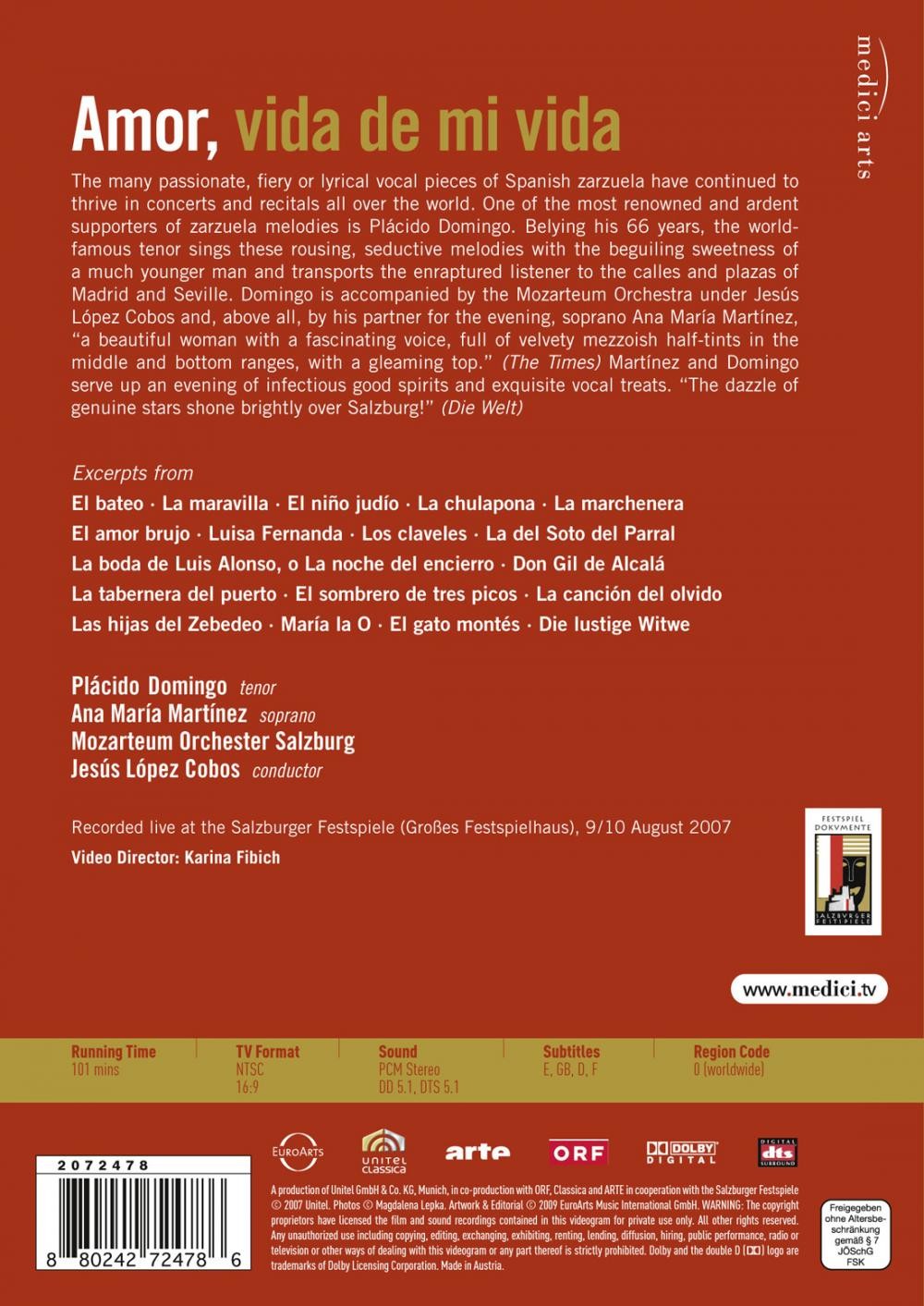 ZARZUELAS WITH DOMINGO AND ANA MARIA MARTINEZ - Imagen 2