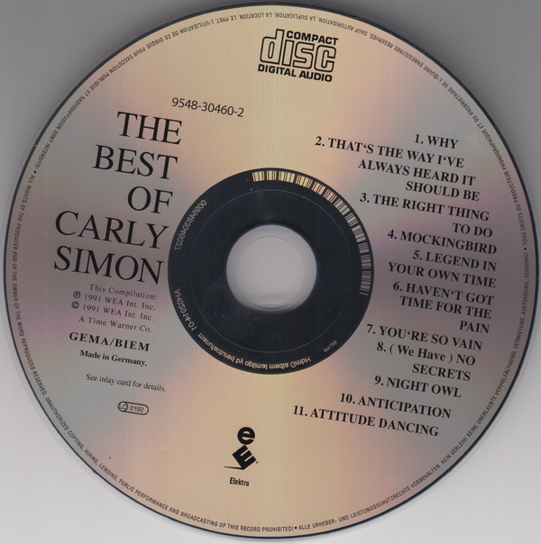 CARLY SIMON - GREATEST HITS - THE BEST OF CARLY SIMON - VOL 1 - Imagen 2