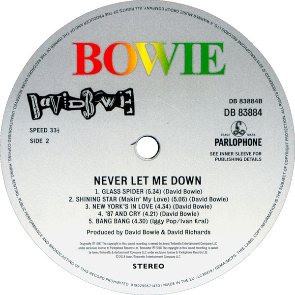 DAVID BOWIE - NEVER LET ME DOWN - Imagen 3