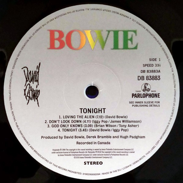 DAVID BOWIE - TONIGHT - Imagen 3