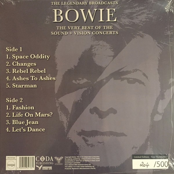 DAVID BOWIE - SOUNDS & VISIONS - BOWIE THE LEGENDARY BRODCASTS - Imagen 2