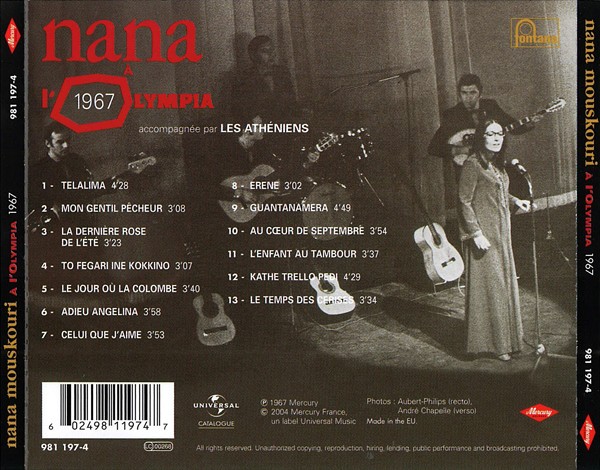 NANA MOUSKOURI - OLYMPIA 1967 - Imagen 2