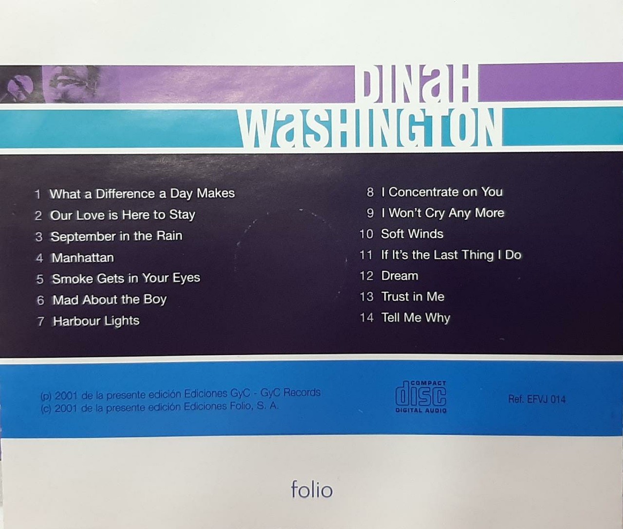DINAH WASHINGTON - VOCAL JAZZ - Imagen 2