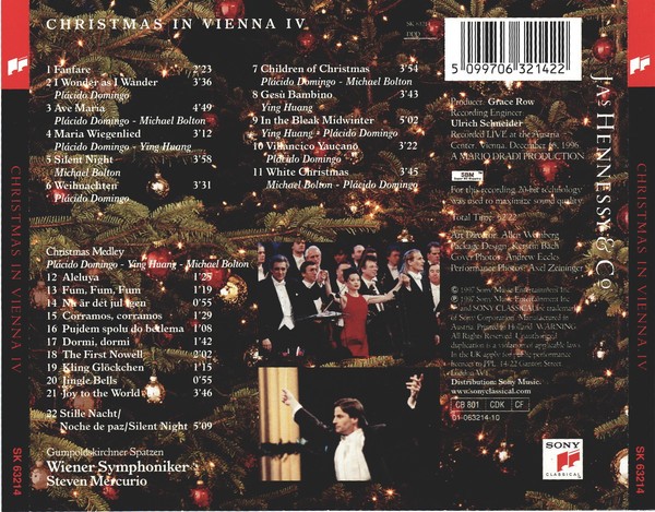 PLACIDO DOMINGO YING HUANG MICHAEL BOLTON - CHRISTMAS IN VIENNA IV - Imagen 3