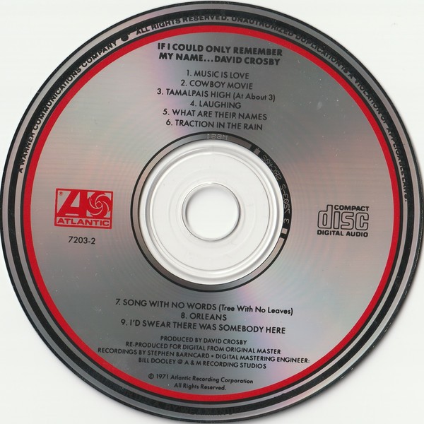 DAVID CROSBY - IF I COULD ONLY REMEMBER MY NAME - Imagen 3