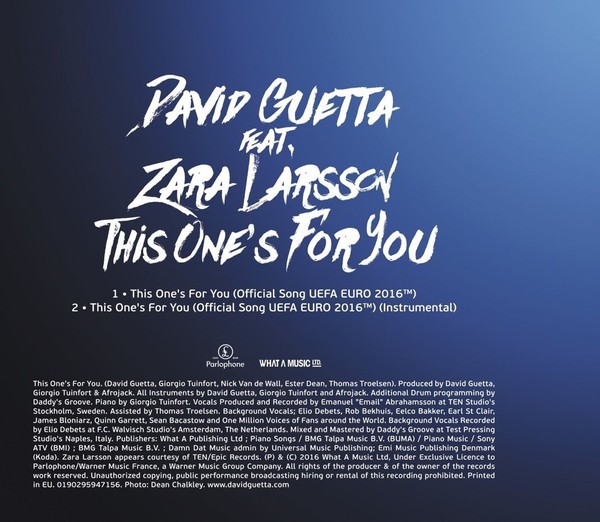 DAVID GUETTA - ZARA LARSSON - THIS ONES FOR YOU - Imagen 2