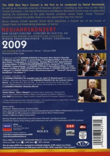 DANIEL BARENBOIM & WIENER PHILHARMONIKER - NEUJAHRSKONZERT - NEW YEARS CONCERT 2009 - LIVE VIENNA - Imagen 2