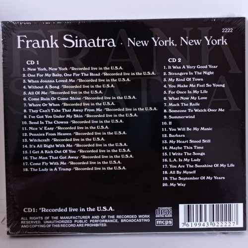 FRANK SINATRA NEW YORK NEW YORK America Dvd