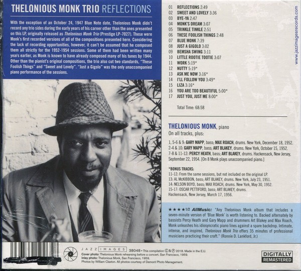 THELONIOUS MONK TRIO - REFLECTIONS - Imagen 2
