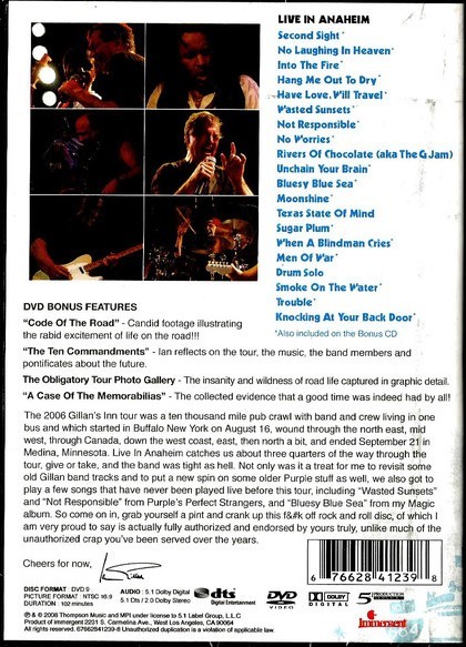 IAN GILLAN - LIVE IN ANAHEIM - Imagen 2