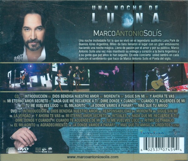 MARCO ANTONIO SOLIS - UNA NOCHE DE LUNA - Imagen 2